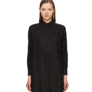 Black Linen Sirt Dress